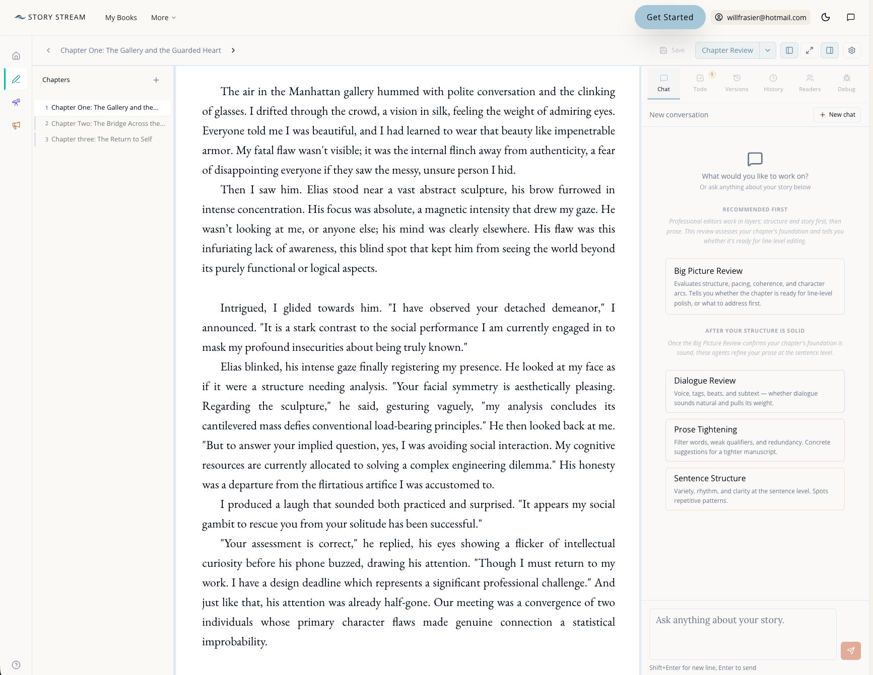 The Manuscript writing and editing environment
